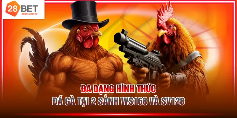 Đa dạng hình thức đá gà tại 2 sảnh WS168 và SV128